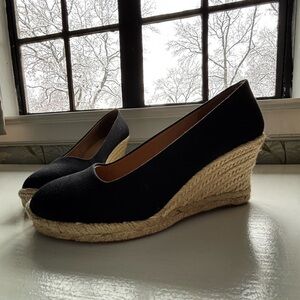 Black Espadrille Wedge Shoes, J.Crew